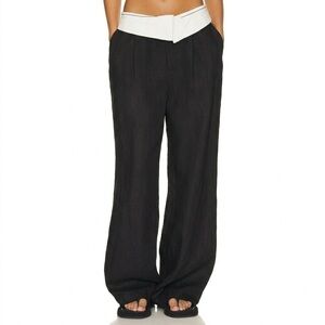 Revolve Osis Studio 100% Linen Lily Wide Leg Pants - Large